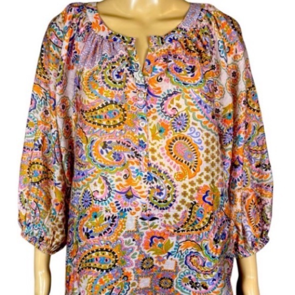 Vince Camuto Tops - Vince Camuto Colorful Paisley Women's Top Size XL
